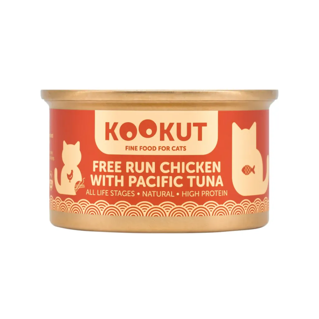 [J25030080] Poulet avec thon pour chat - Filets (70 g) - Kookut