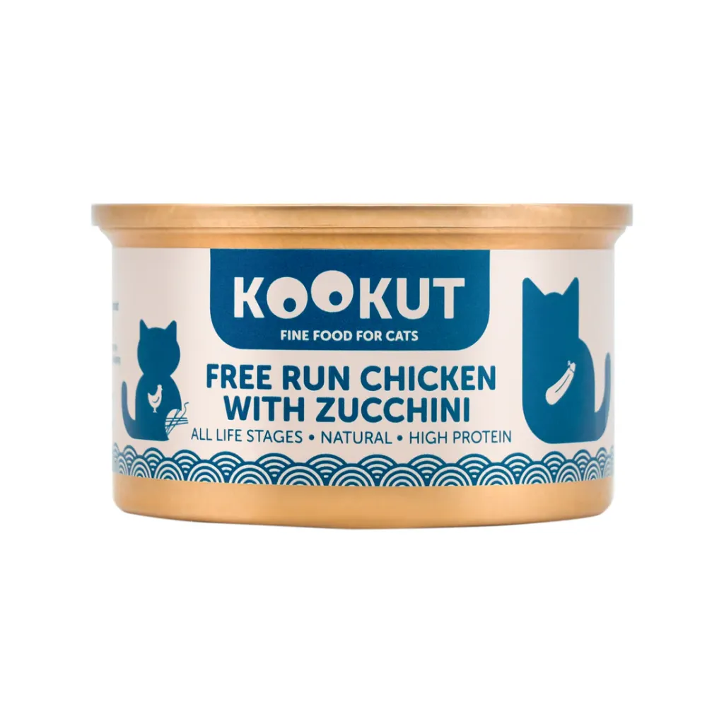 [J25030089] Poulet avec courgette pour chat - Filets (70 g) - Kookut