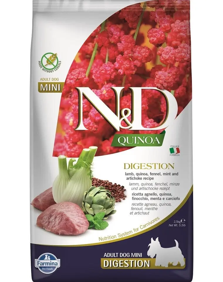 Quinoa & Agneau digestion chien adult mini (2.5 kg) - Farmina