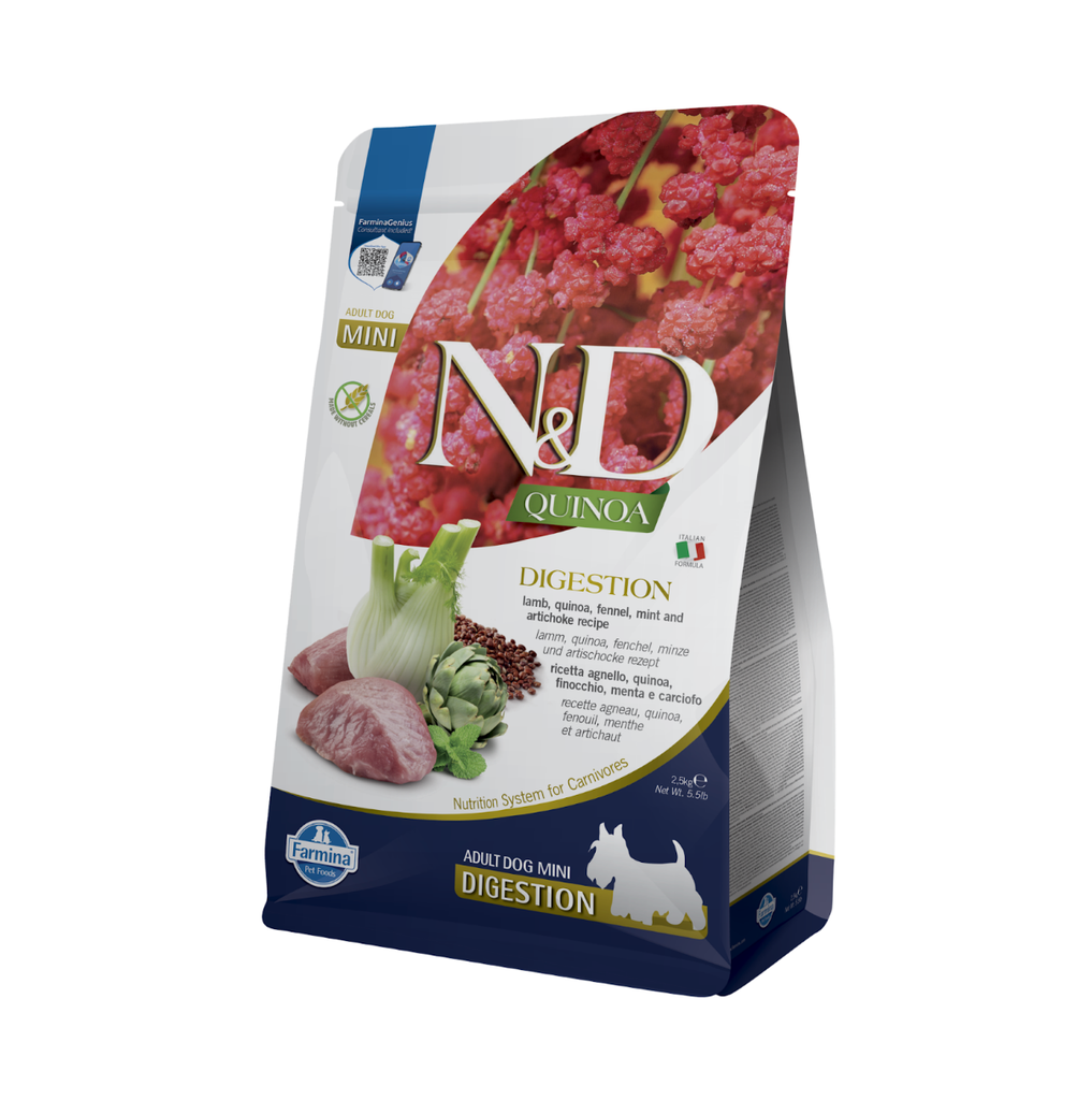 [J25030130] Quinoa & Agneau digestion chien adulte mini (2.5 kg) - Farmina