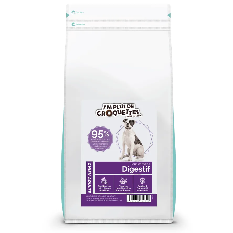 [J25040006] Chien adulte soins gastro-intestinaux et digestifs (1.5 kg) - J'ai plus de croquettes