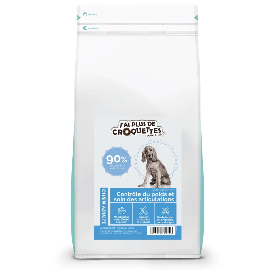 [J25040008] Chien adulte contrôle du poids et des articulations (1.5 kg) - J'ai plus de croquettes