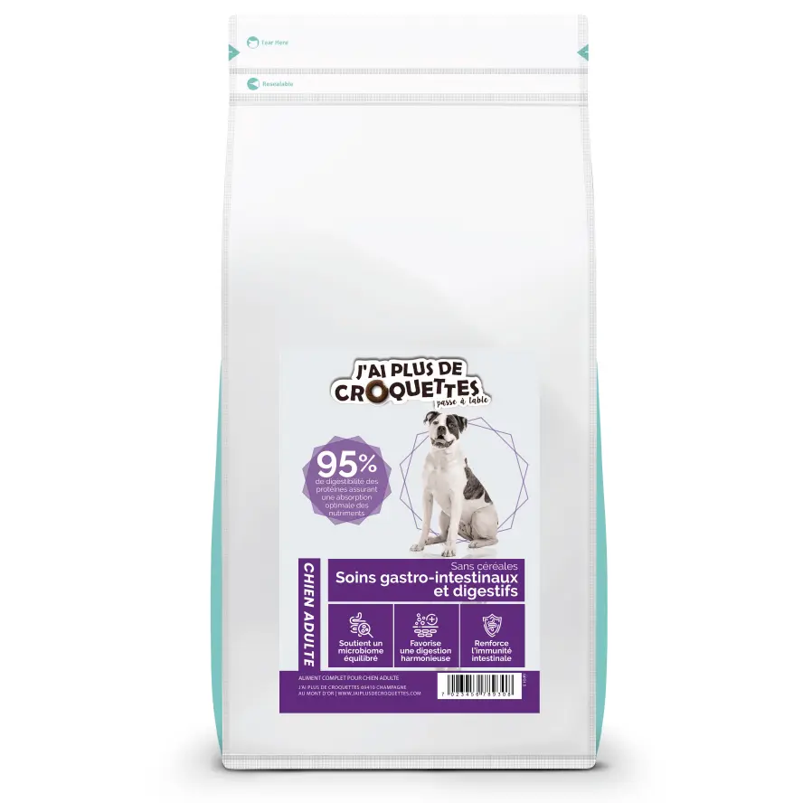 [J25040011] Chien adulte soins gastro-intestinaux et digestifs (10 kg) - J'ai plus de croquettes