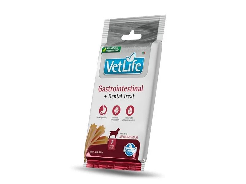 Dental Treat Vet Gastro intestinal Chien adulte Medium/Maxi (110 g) - Farmina
