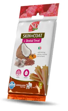 [J25040045] Dental Treat Vet Quinoa Skin&Coat Hareng Chien adulte Medium/Maxi (110 g) - Farmina