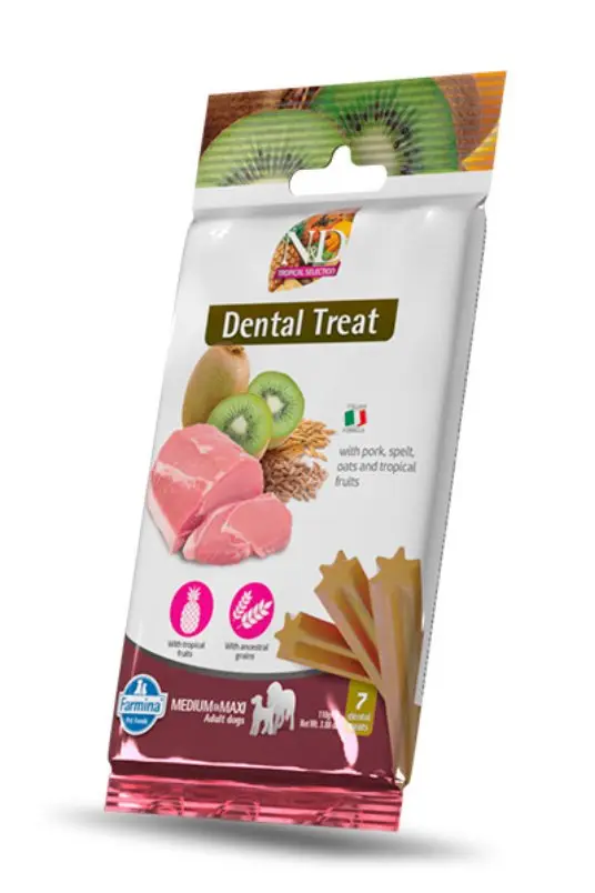 [J25040054] Dental Treat Vet Life Tropical Porc Chien adulte Medium/Maxi (110 g) - Farmina