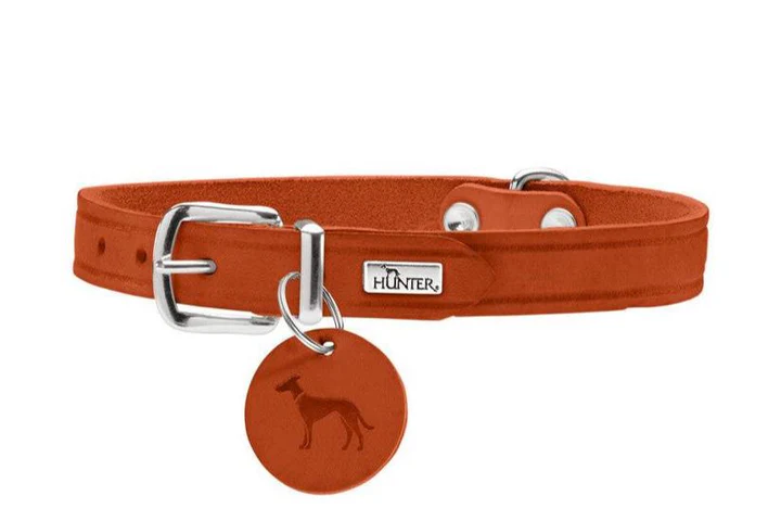 [J25040122] Collier Aalborg Cuir de boeuf - Hunter (32/XS)