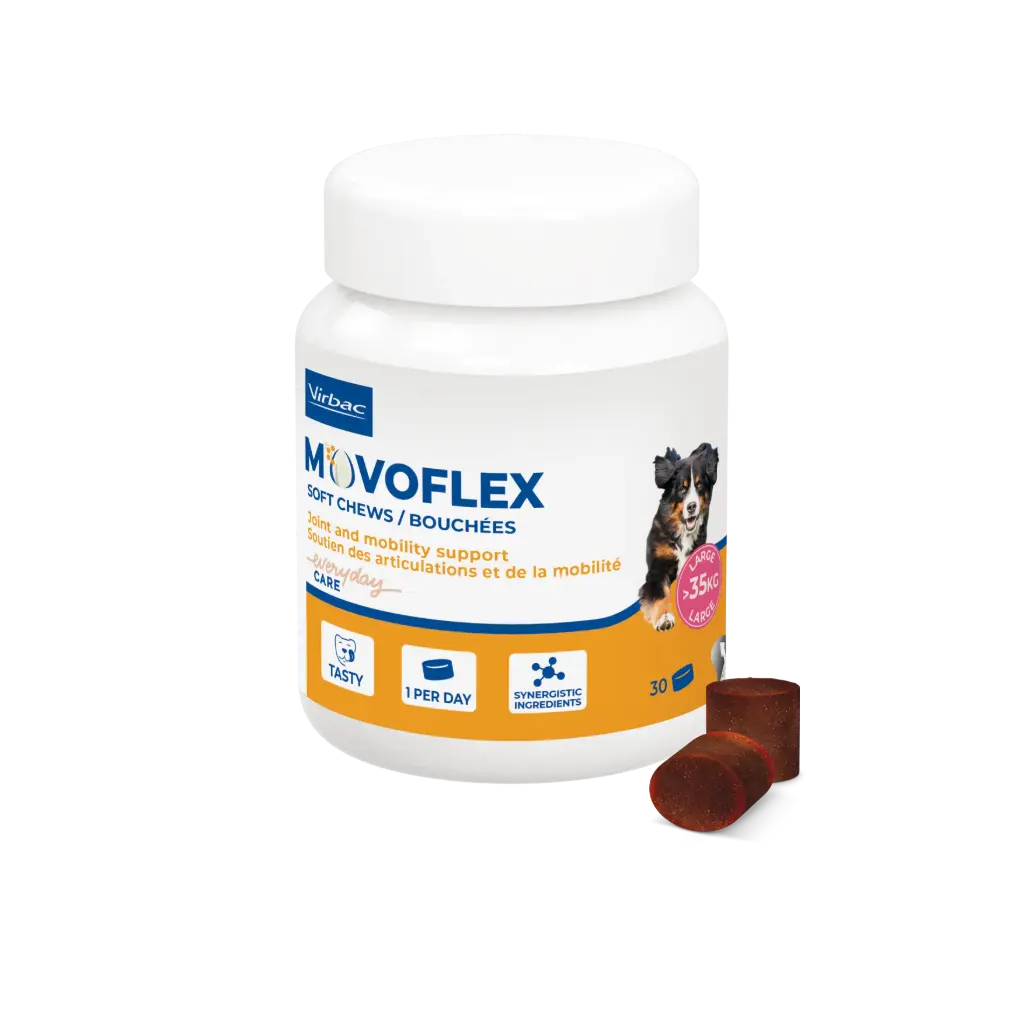 [J25040125] Movoflex L : Complément articulaire pour grand chien (30 bouchées) - Virbac