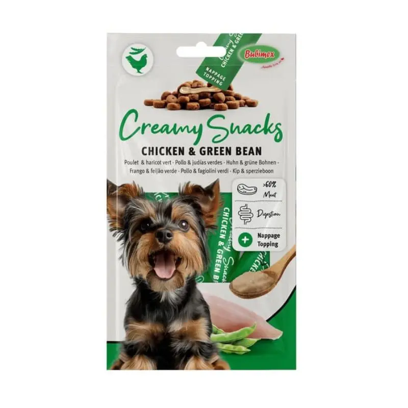 Creamy snacks poulet et haricot pour chien (60 g) - Bubimex