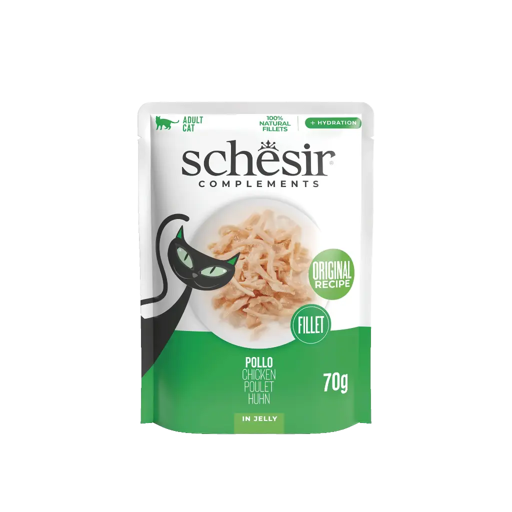 Sachet fraîcheur pour chat en gelée - Filet de poulet (70 g) - Schesir