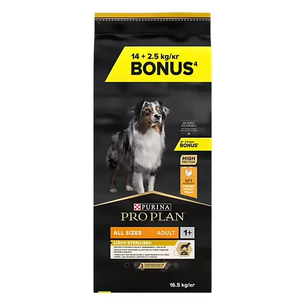 Adult All Size Light/Sterilised - Riche en poulet (14 kg + 2.5 kg) - Pro Plan