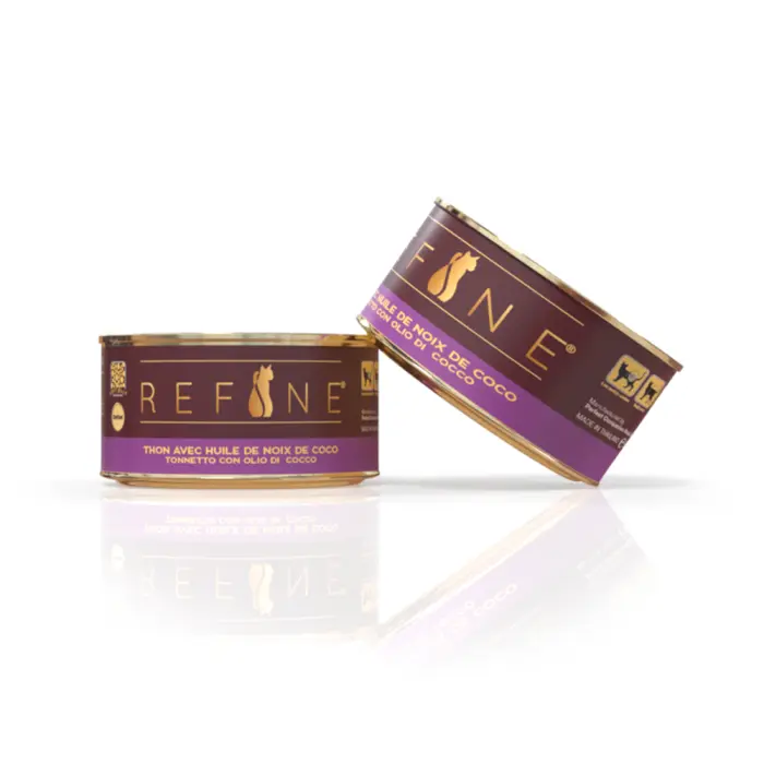Pâtée chat thon avec huile de noix de coco (85 g) - Refine