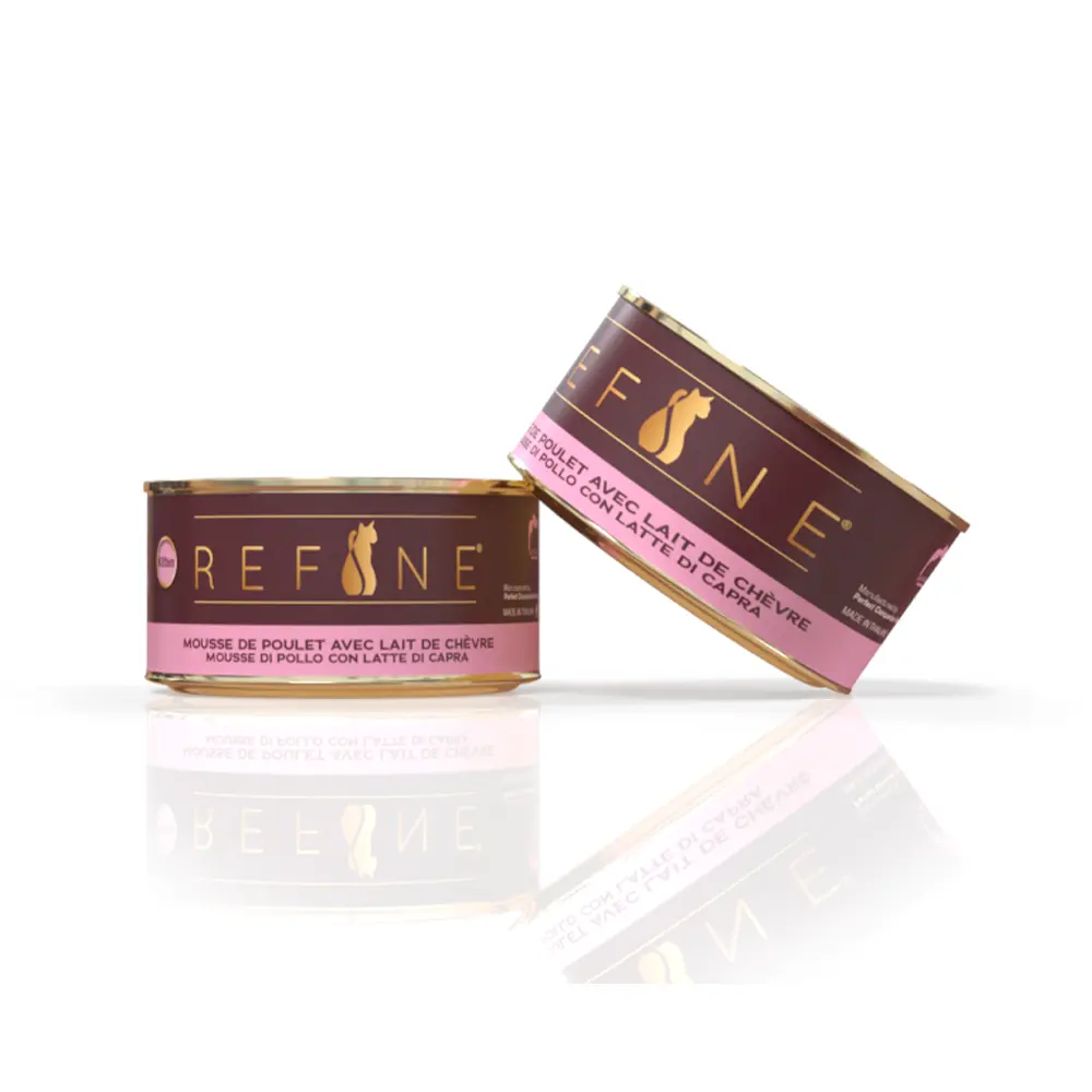 Pâtée chat mousse de poulet avec lait de chèvre (85 g) - Refine