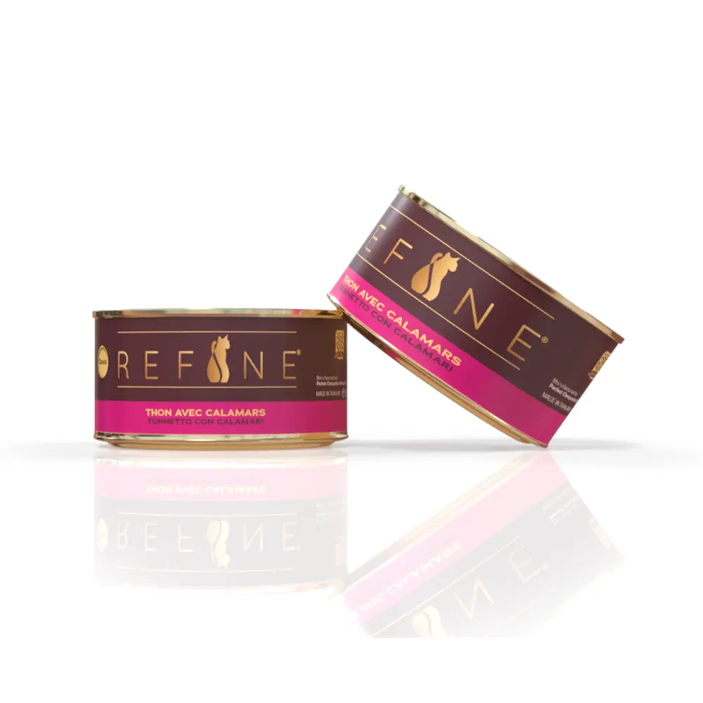 Pâtée chat thon avec calamars (85 g) - Refine