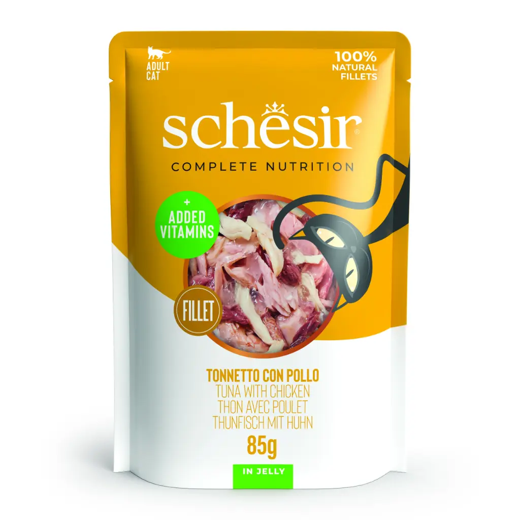 Sachet complète nutrition thon avec poulet chat (85 g) - Schesir
