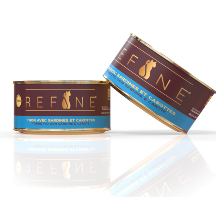 Pâtée chat thon avec sardines et carottes (85 g) - Refine