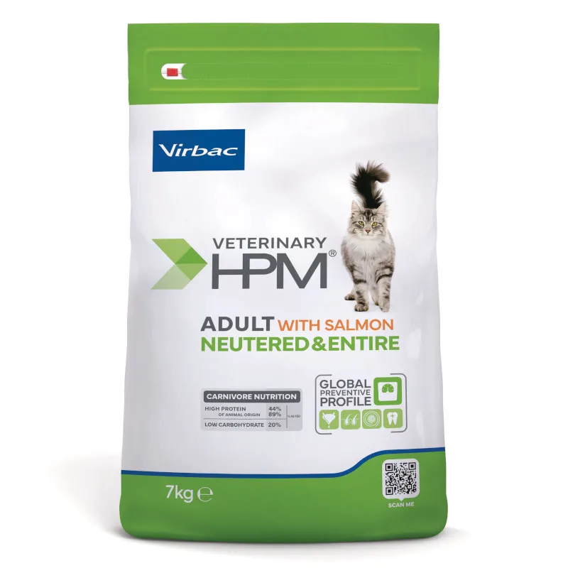 [J25050323] Cat Adult Neutered & Entire (au saumon) (7 kg) - Virbac 