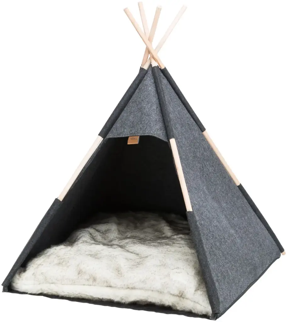 [J25060099] Abri tipi gris en feutre - Trixie