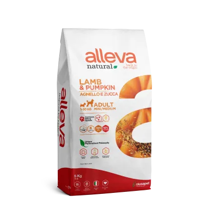 [J25060126] Agneau & Potiron Chien Adulte mini/medium (5 kg) - Alleva