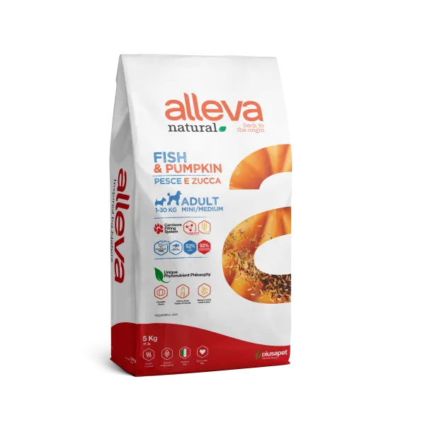 [J25060127] Poisson & Potiron Chien Adulte mini/medium (5 kg) - Alleva