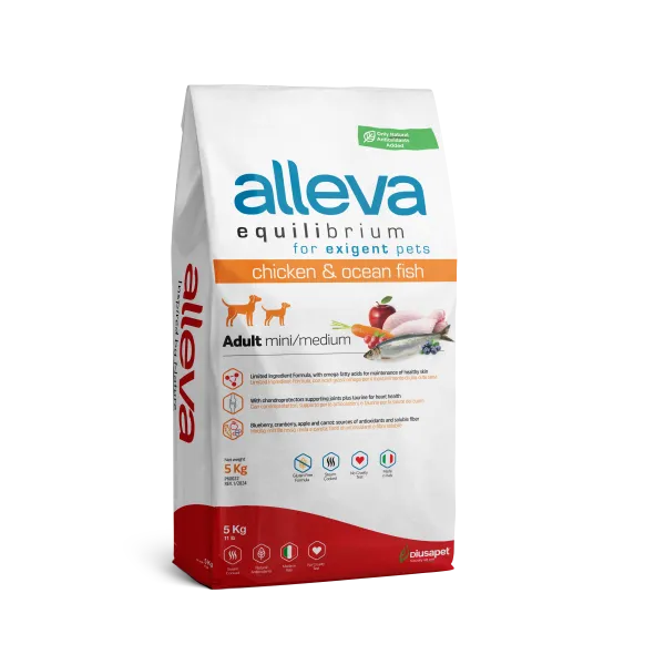 All Day Maintenance Poulet & Poisson Chien Adulte mini/medium (5 kg) - Alleva