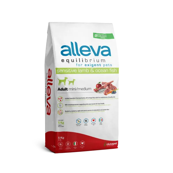[J25060129] Sensible Agneau & Poisson Chien Adulte mini/medium (5 kg) - Alleva