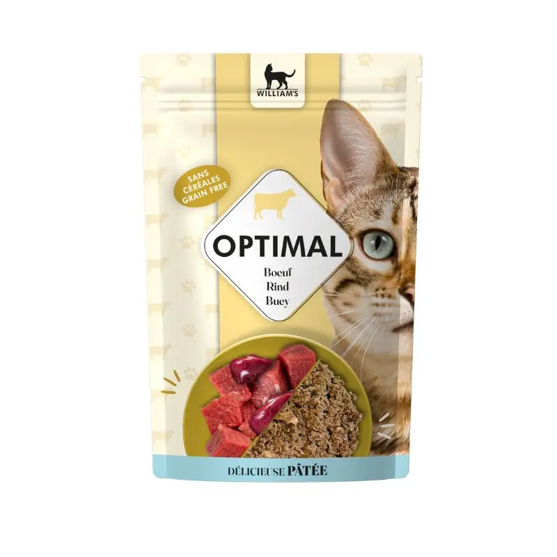 Sachet chat bœuf (85 g) - William's Optimal