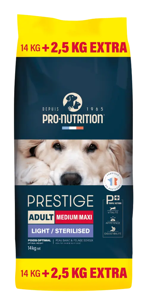[J25070048] Prestige Chien Light Medium (16.5 kg) - Pro-Nutrition