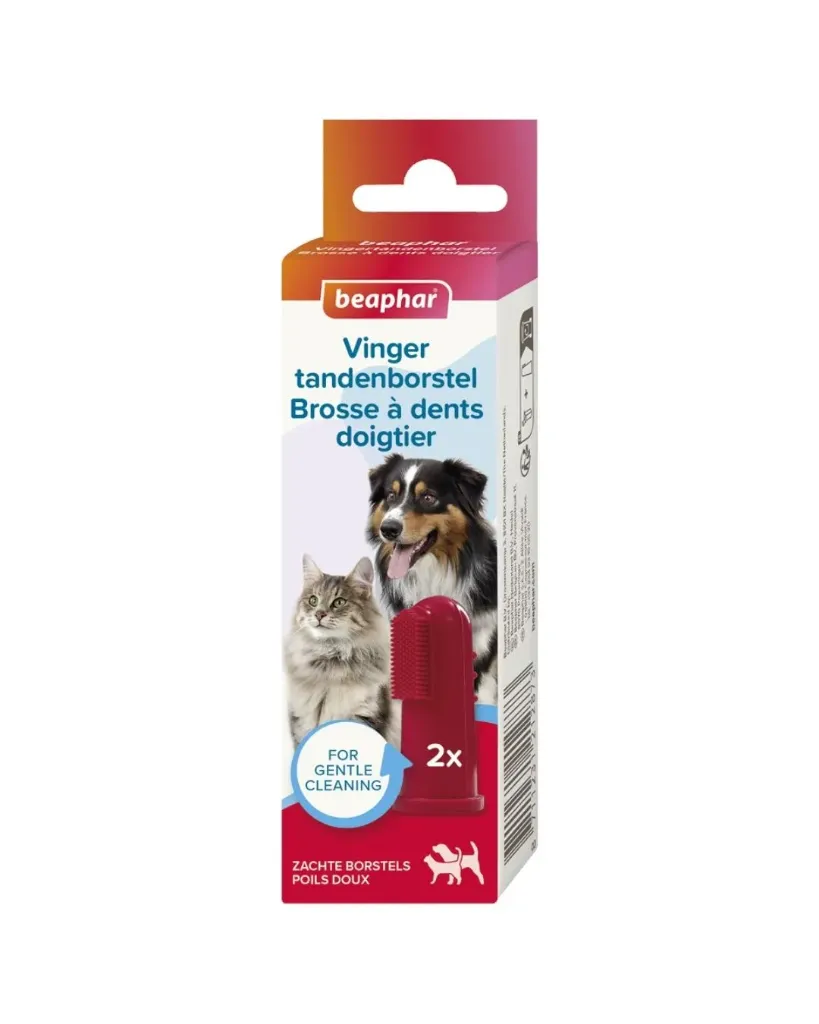 Brosse à dents doigtier pour chien et chat - Beaphar
