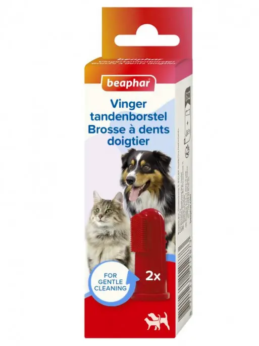 [J25080005] Brosse à dents doigtier pour chien et chat - Beaphar