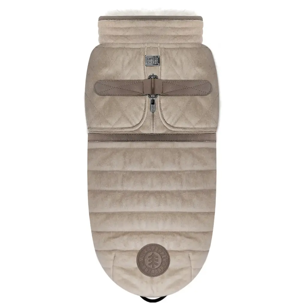 Doudoune ajustable avec fourrure beige Gunnar - Milk&Pepper