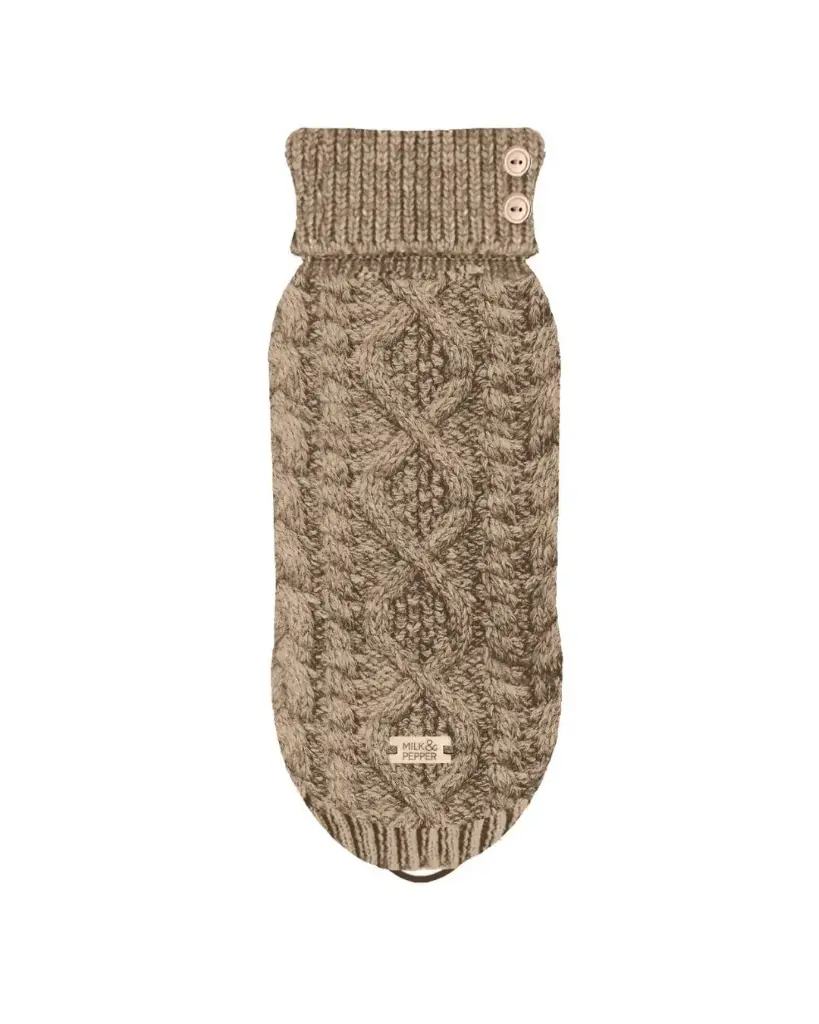 [J25080218] Pull torsade marron Connor - Milk&Pepper (29T)