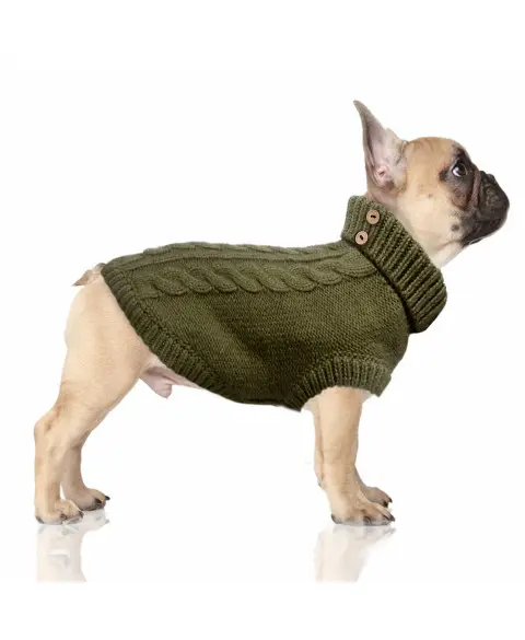 Pull torsade kaki Duncan - Milk&Pepper