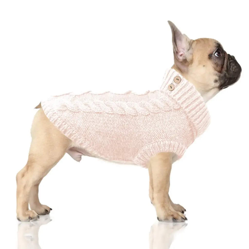 [J25080293] Pull torsade Irvin - Milk&Pepper (38 cm, Rose)