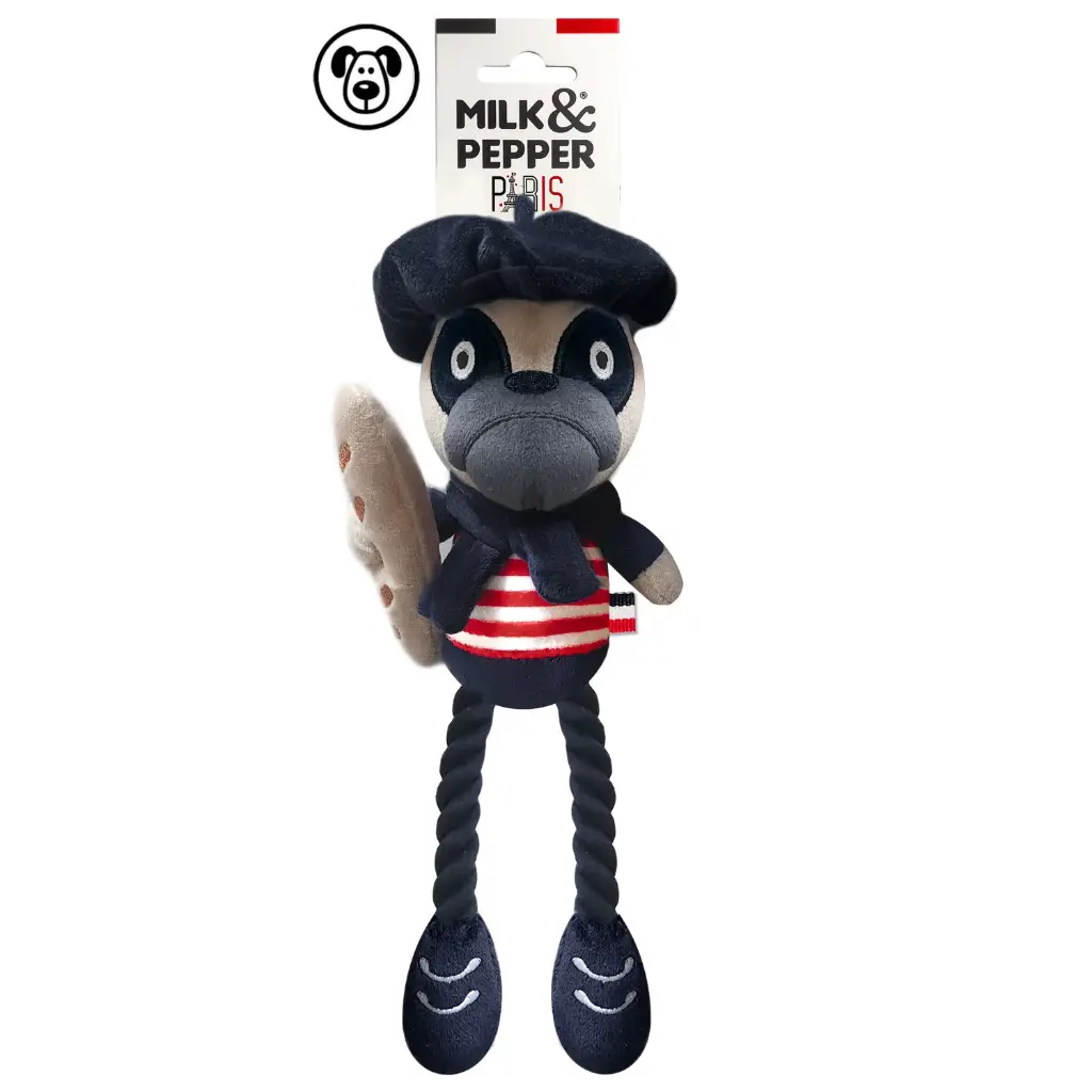 Peluche chien Antonin titi parisien et sa baguette - Milk&Pepper