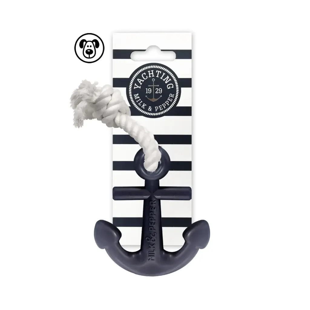 Jouet chien Big Anchor bleu marine (13cm) - Milk&Pepper