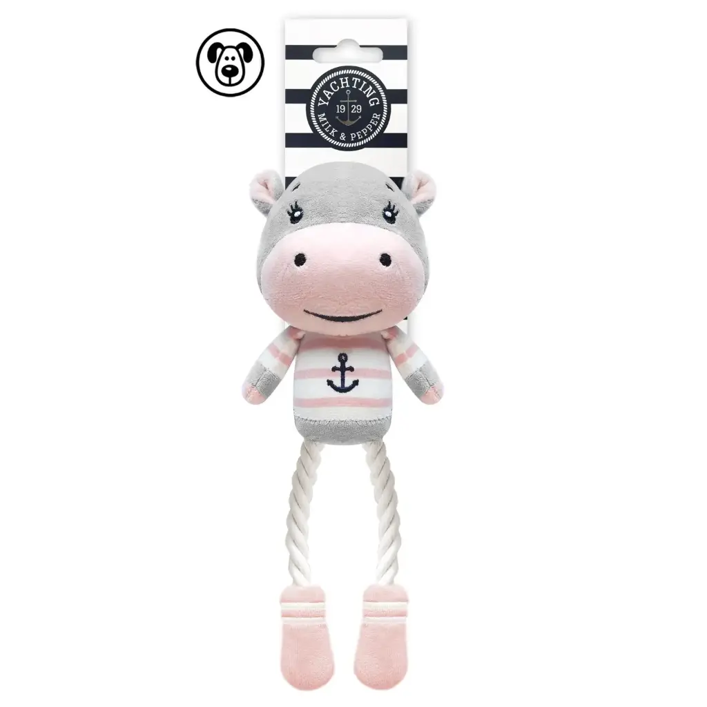 Peluche chien Enora hippo et sa marinière (28 cm) - Milk&Pepper