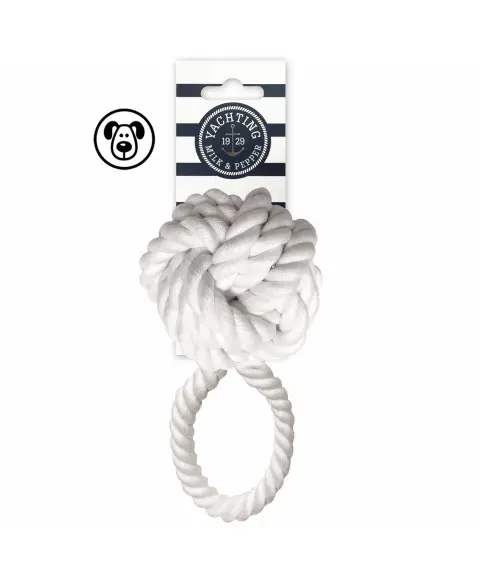 Jouet chien Hauban blanc (18 cm) - Milk&Pepper