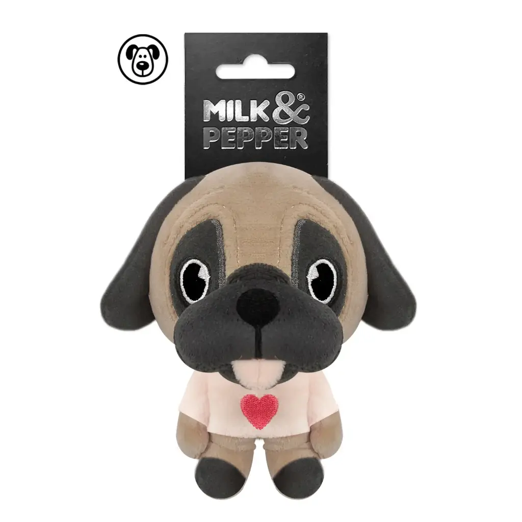 [J25090036] Peluche chien carlin Lila - Milk&Pepper