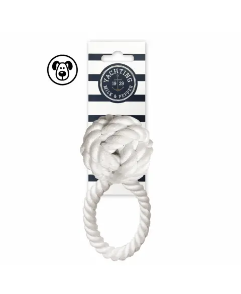 Jouet chien petit Hauban blanc (13 cm) - Milk&Pepper