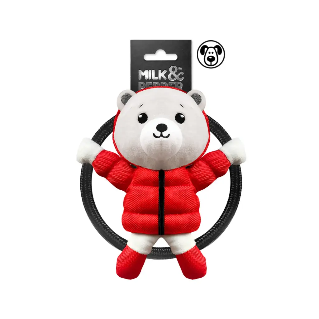 Polar bear ours polaire et sa doudoune jouet chien - Milk&Pepper
