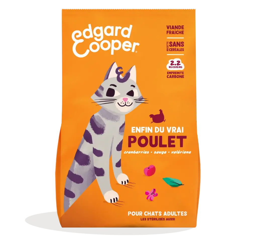 [J25090079] Croquettes pour chat adulte au poulet (325 g) - Edgard & Cooper