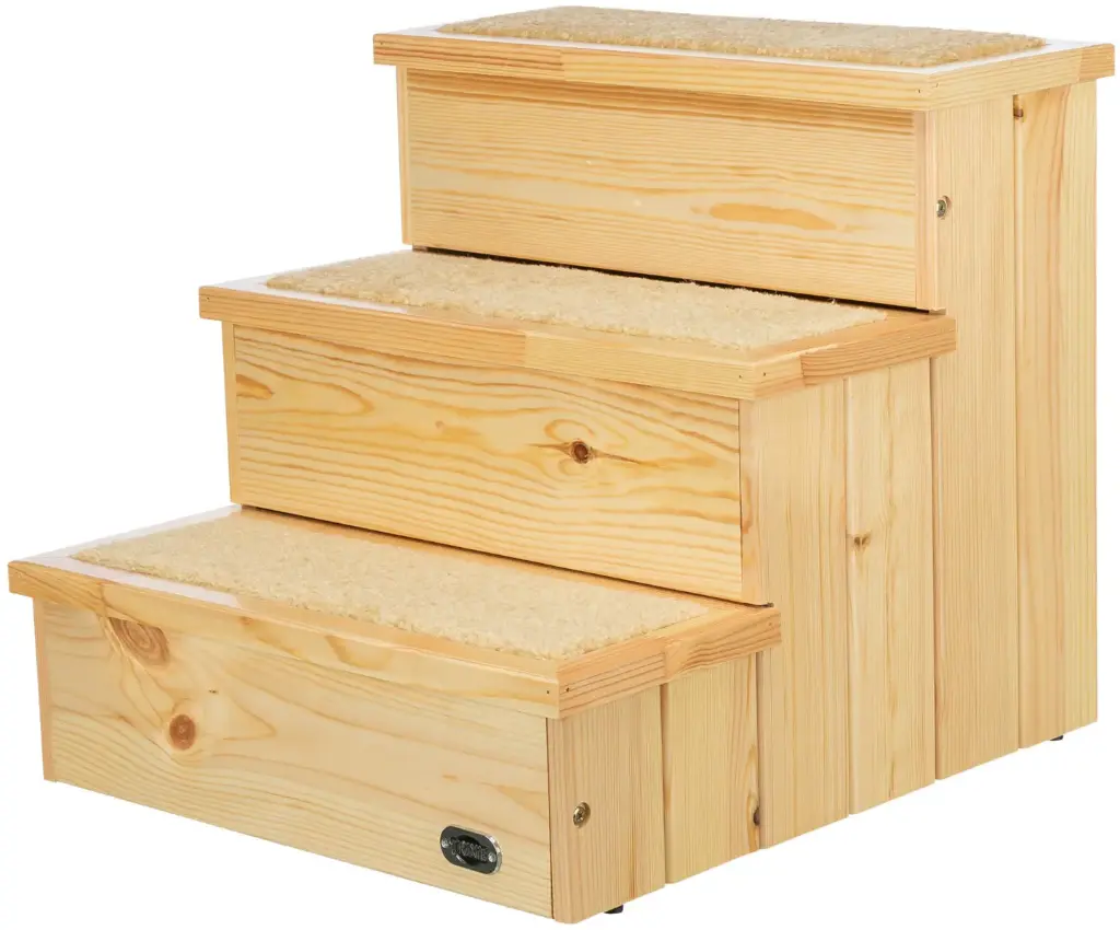 [J25090085] Escalier chat/chien en bois avec rangement - Trixie