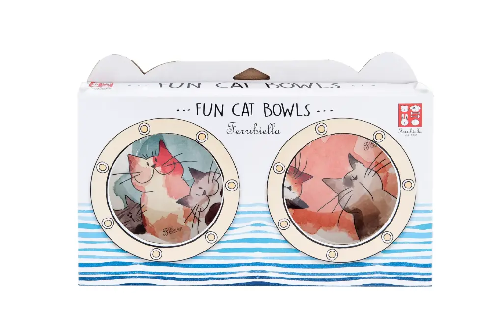 Gamelles fun cat aquarelle (pack de 2) - Ferribiella