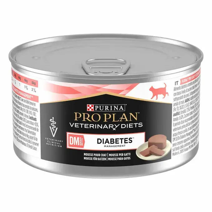 Feline DM St/Ox Diabetes Management (24 boites 195 g) - Pro Plan Veterinary Diets