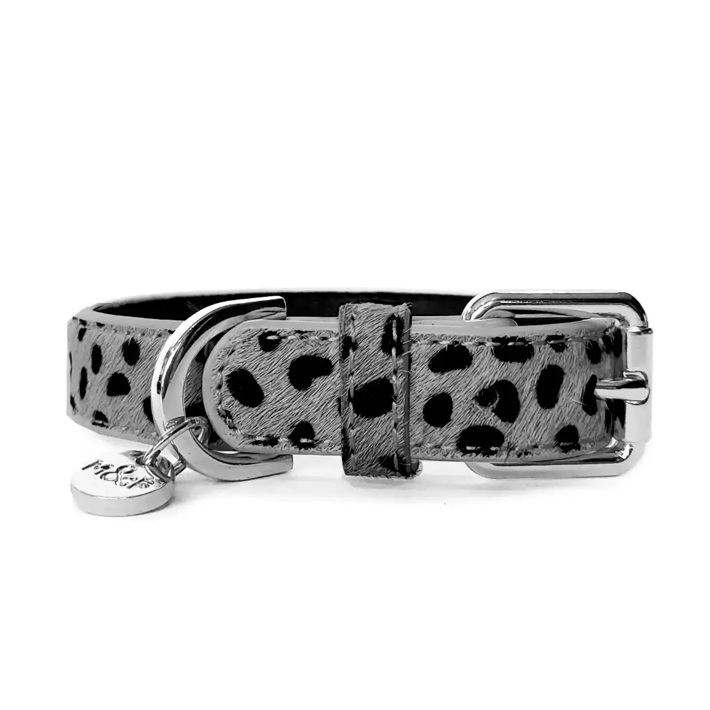 [J25090498] Collier Lynx - Milk&Pepper (25 cm)