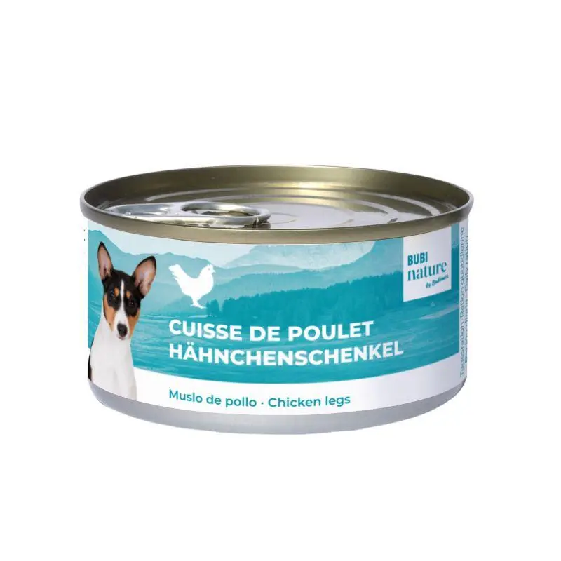 [J25100028] Boîte chien Bubi Nature cuisse de poulet (70 g) - Bubimex