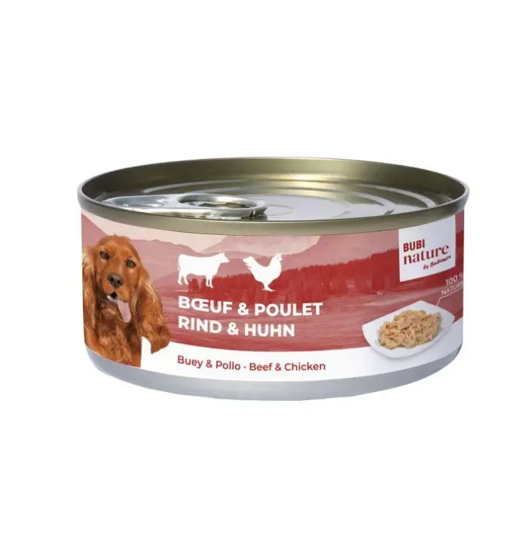 Boîte Bubi Nature bœuf et poulet (150 g) - Bubimex