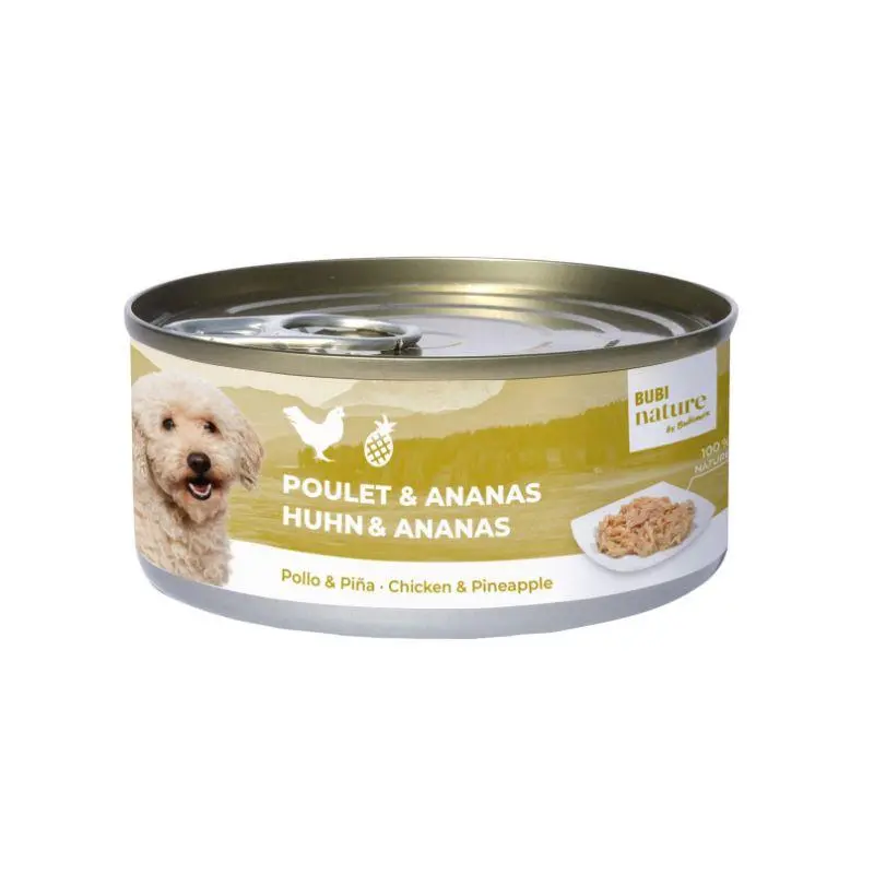 Boîte chien Bubi Nature poulet et ananas (150 g) - Bubimex