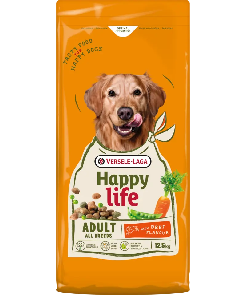 Happy Life Adult au goût de bœuf (12.5 kg) - Versele Laga